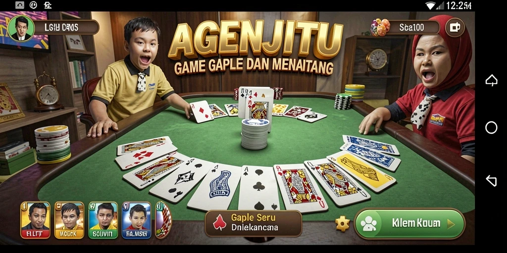 Tampilan gameplay seru dan interaktif AGENJITU Gaple.
