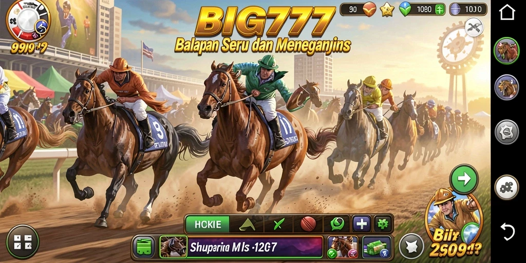 Gameplay Racing mendebarkan di BIG777 dengan berbagai trek menantang.