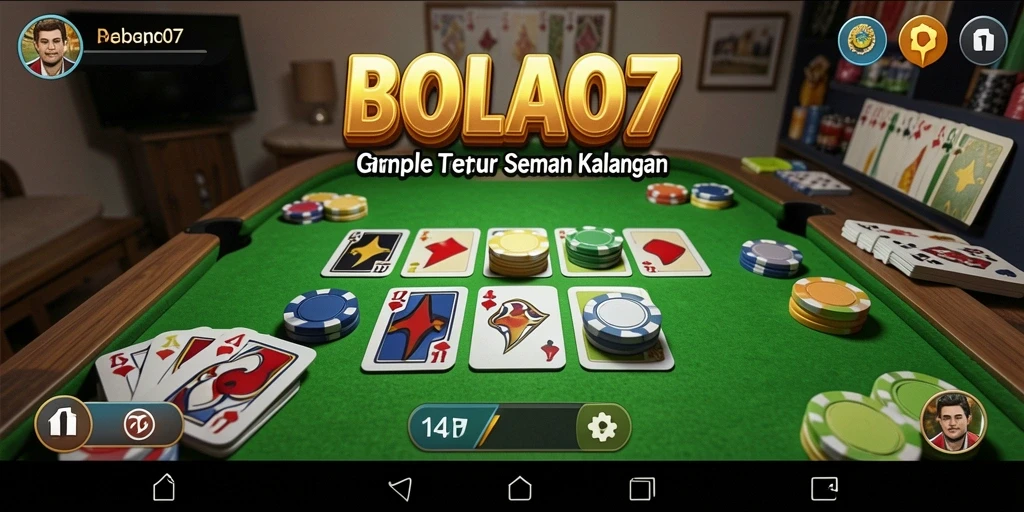 Screenshot utama BOLA07 menampilkan gameplay Gaple yang seru.
