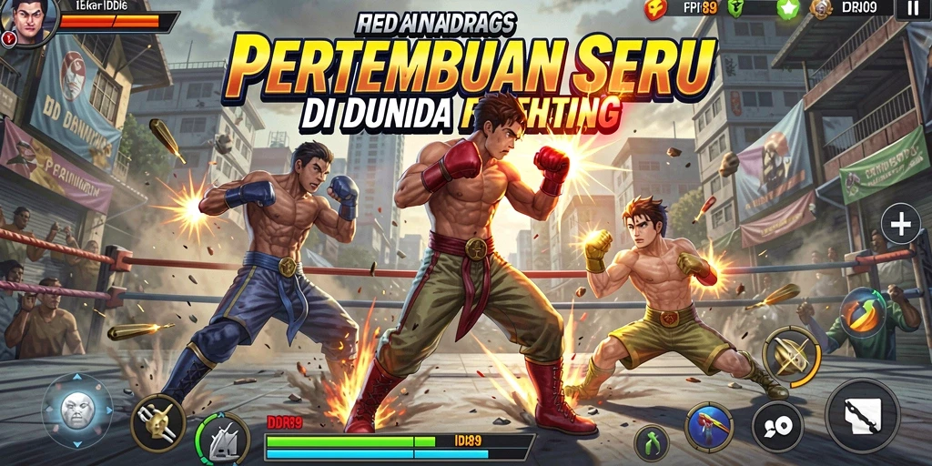 Screenshot utama menampilkan pertarungan epik di IDR89 dengan karakter beraksi.