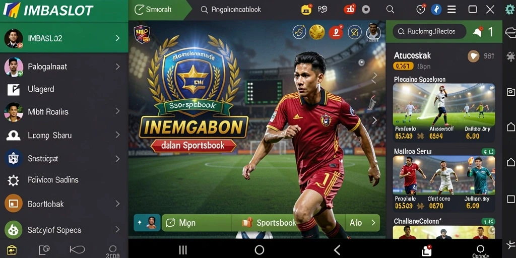 Tampilan gameplay IMBASLOT dalam taruhan Sportsbook yang seru.
