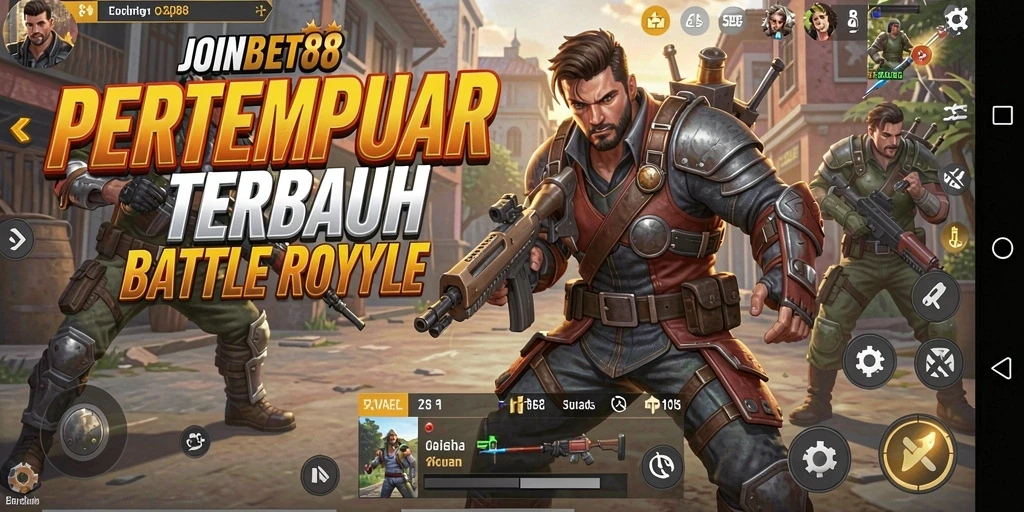 Gameplay seru JOINBET88 dalam pertempuran Battle Royale.