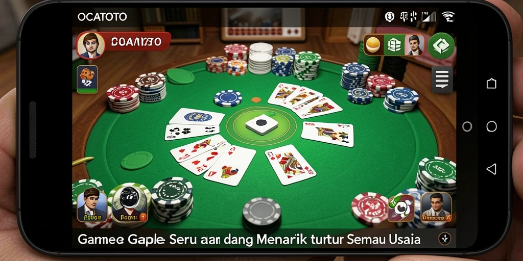Tampilan gameplay OCATOTO yang menarik dan seru saat bermain Gaple.