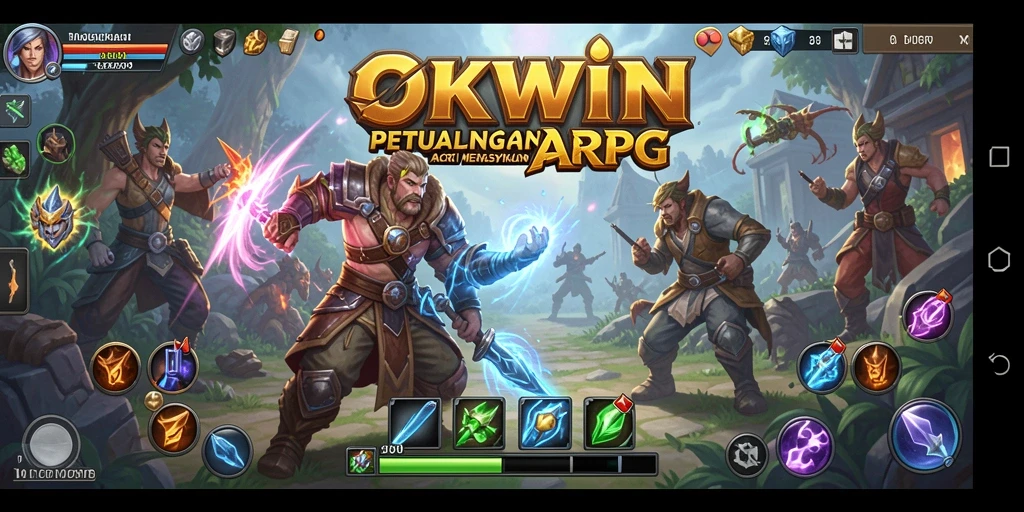 Tampilan petualangan seru di dunia fantasi ARPG.