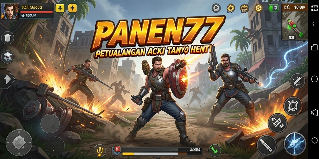 Tampilan gameplay yang mendebarkan di PANEN77.
