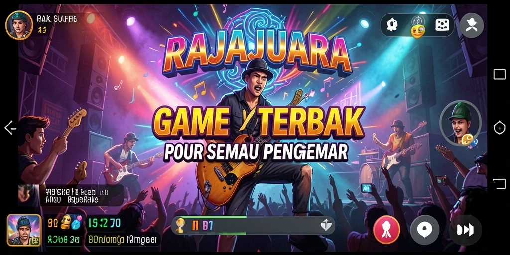 Tampilan gameplay <strong>RAJAJUARA</strong> yang penuh warna dan interaktif.