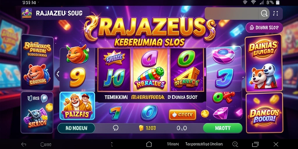 Screenshot gameplay RAJAZEUS yang menunjukkan keseruan slot.