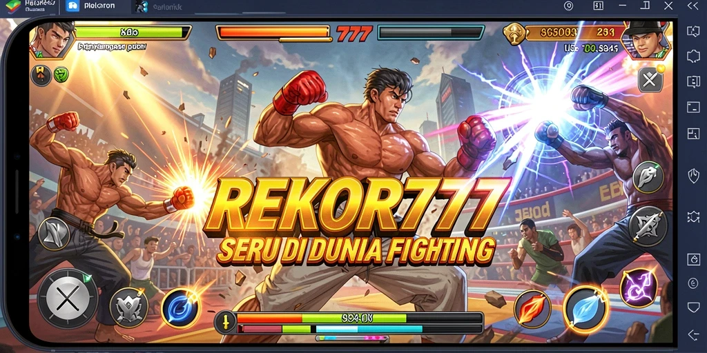 Tangkapan layar menunjukkan aksi pertarungan seru dalam REKOR777.