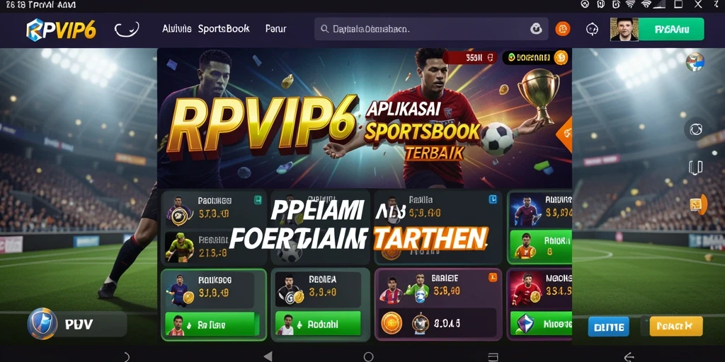Tampilan utama RPVIP6 dengan fitur taruhan olahraga yang lengkap.