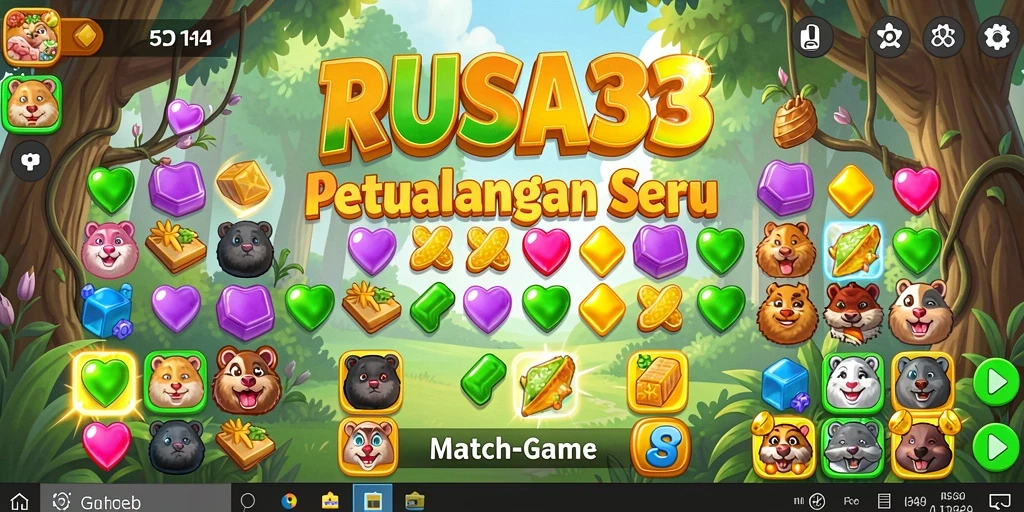Tampilan gameplay RUSA33 yang penuh warna dan menantang.