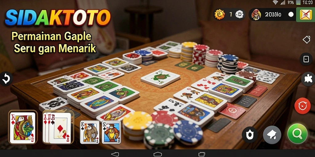 Gameplay seru SIDAKTOTO dalam permainan Gaple yang menantang.