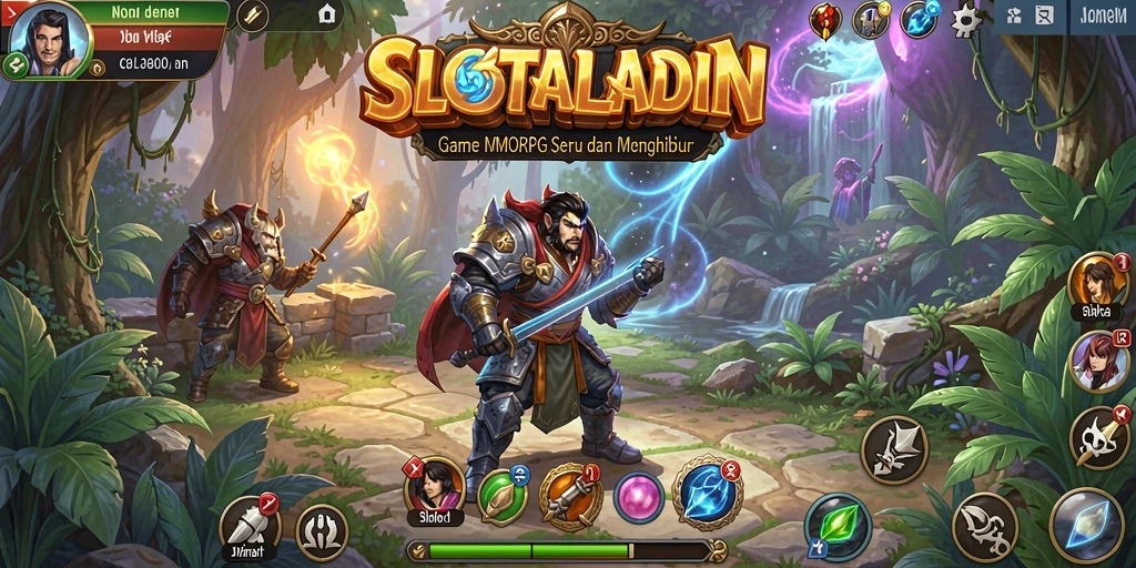 Tangkapan layar menampilkan pengalaman seru bermain SLOTALADIN dalam dunia MMORPG.
