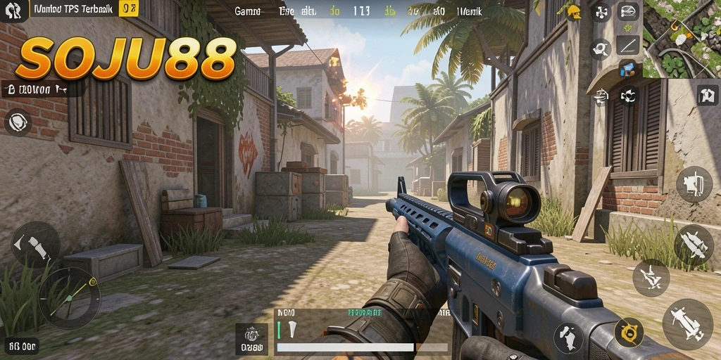 Tampilan gameplay seru dan mendebarkan dari SOJU88 sebagai game TPS.