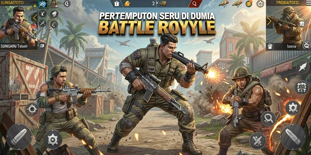 Gameplay SUNGAITOTO yang menegangkan saat pertempuran Battle Royale.