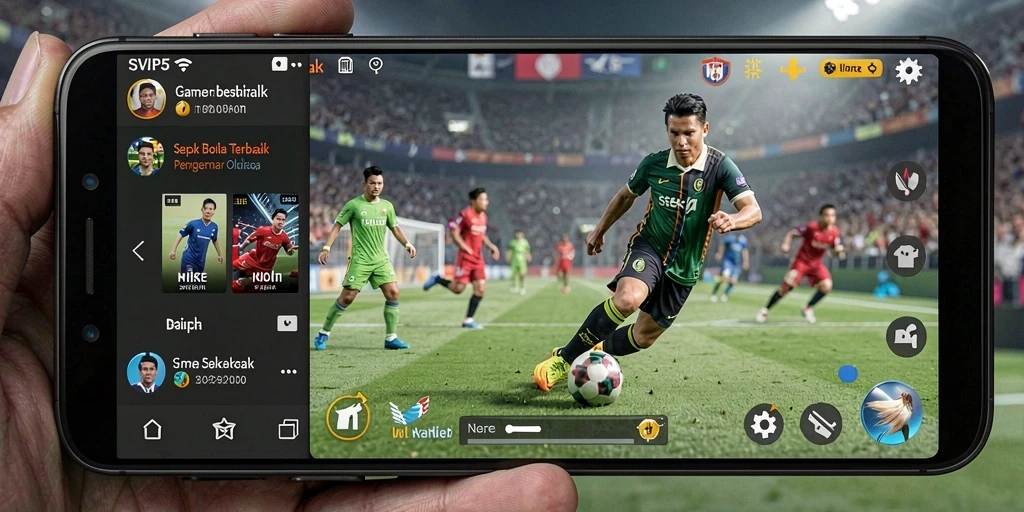 Tampilan gameplay SVIP5 yang menarik dan realistis dalam sepak bola.