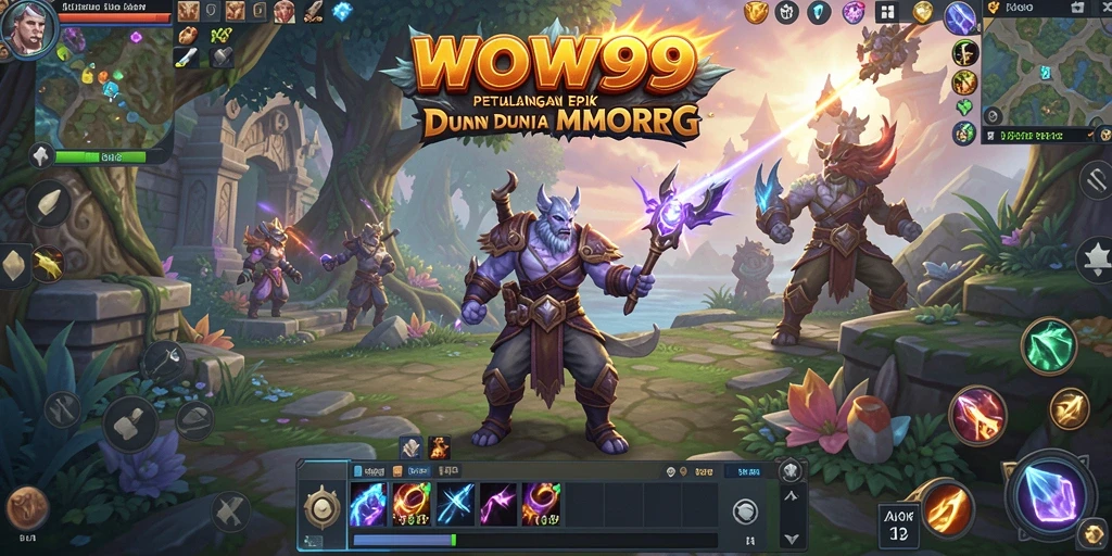 Tampilan permainan WOW99 yang epik dalam dunia MMORPG.